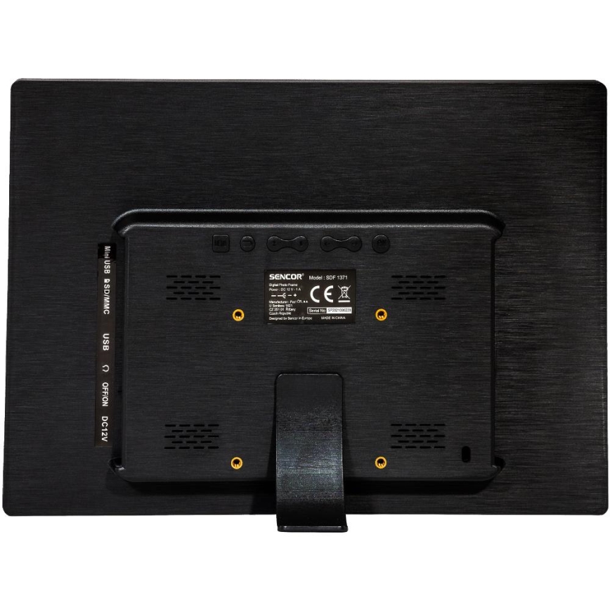 Sencor - Marco digital para fotos de 13,3 con altavoz 230V antracita + mando a distancia