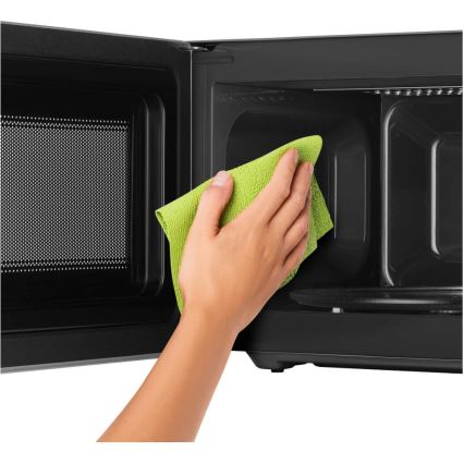 Sencor - Microondas con función grill 700W/1000W/230V, 20 l, acabado cromado mate