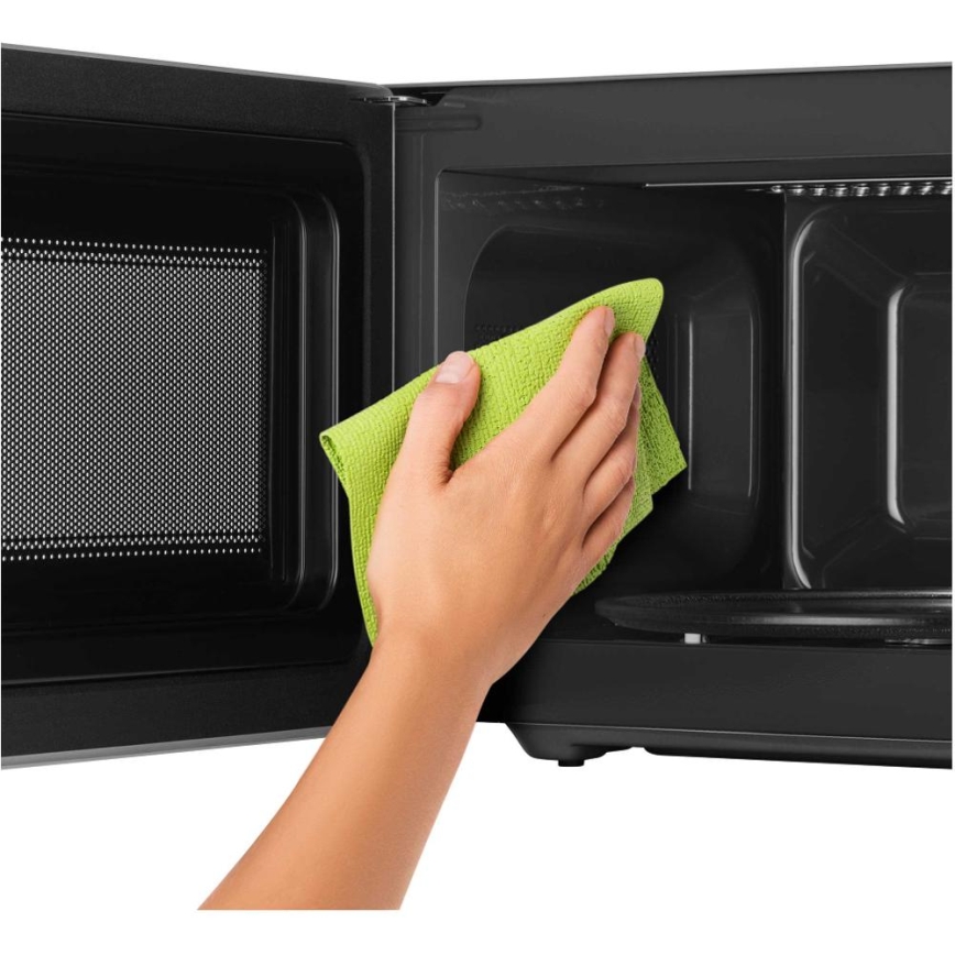 Sencor - Microondas con función grill 700W/1000W/230V, 20 l, acabado cromado mate