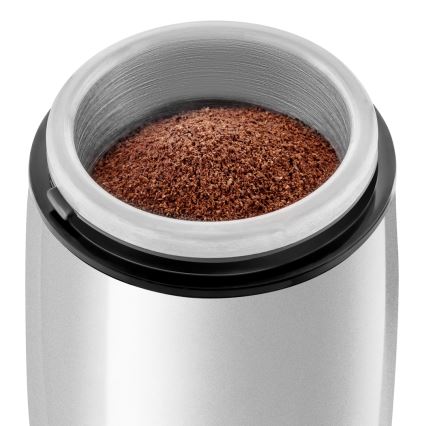 Sencor - Molinillo eléctrico de café en grano 60 g 150W/230V blanco/cromo mate