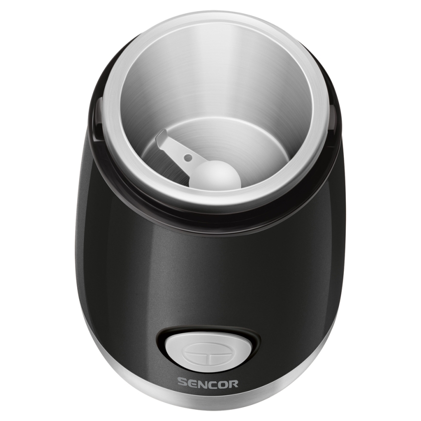 Sencor - Molinillo eléctrico de café en grano 60 g 150W/230V negro/cromo mate