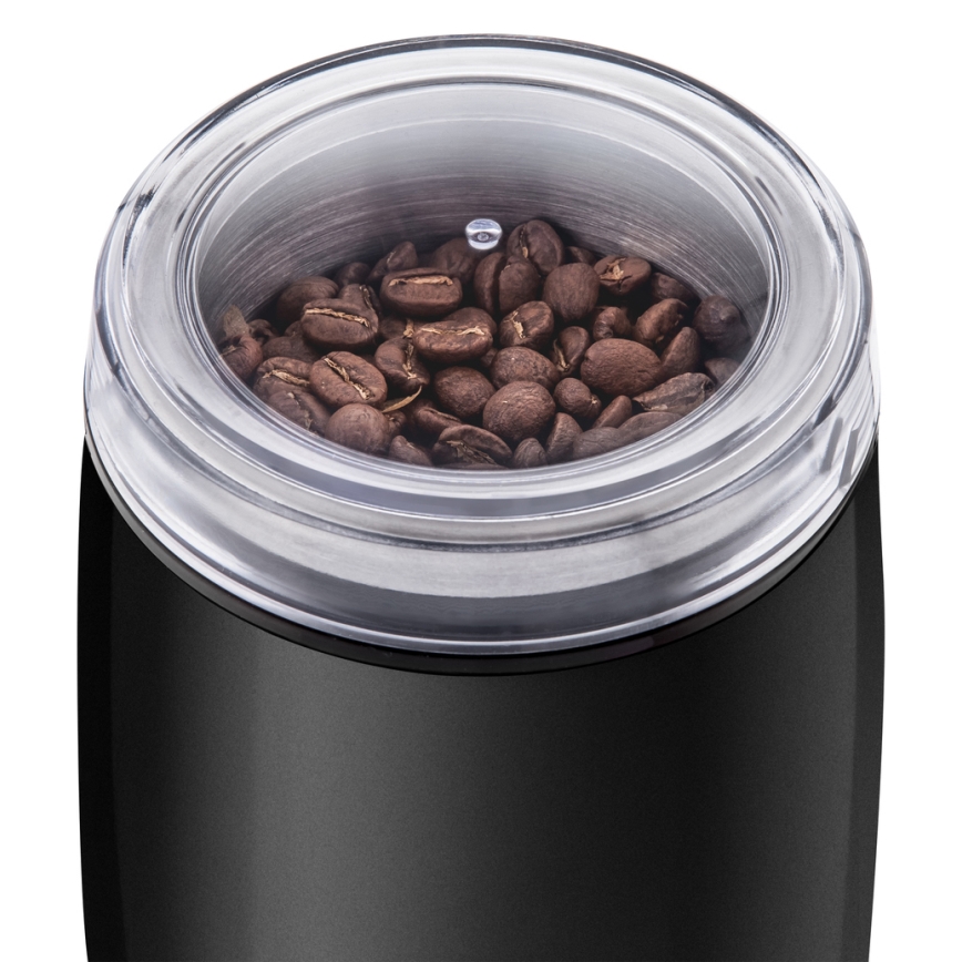 Sencor - Molinillo eléctrico de café en grano 60 g 150W/230V negro/cromo mate