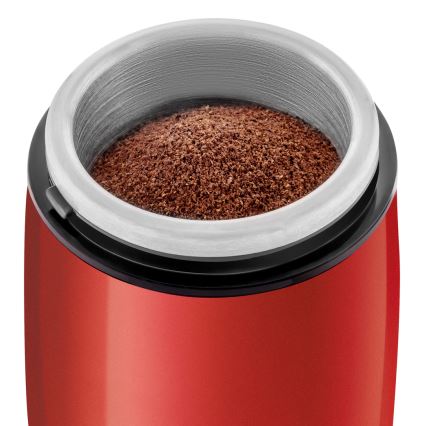 Sencor - Molinillo eléctrico de café en grano 60 g 150W/230V rojo/cromo mate
