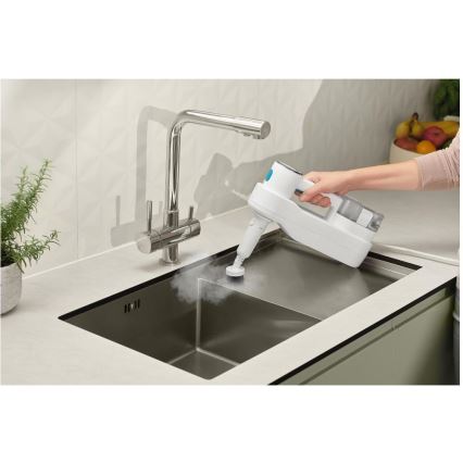 Sencor - Mopa de vapor multifuncional 2 en 1 1500W/230V IPX4 blanca