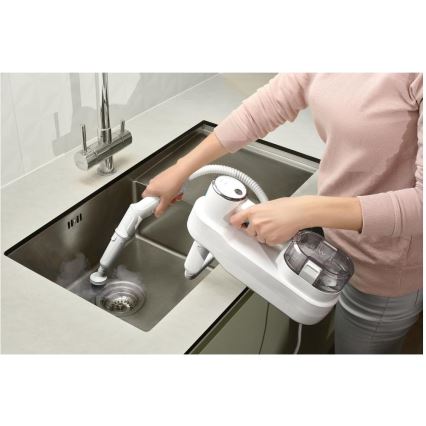 Sencor - Mopa de vapor multifuncional 2 en 1 1500W/230V IPX4 blanca