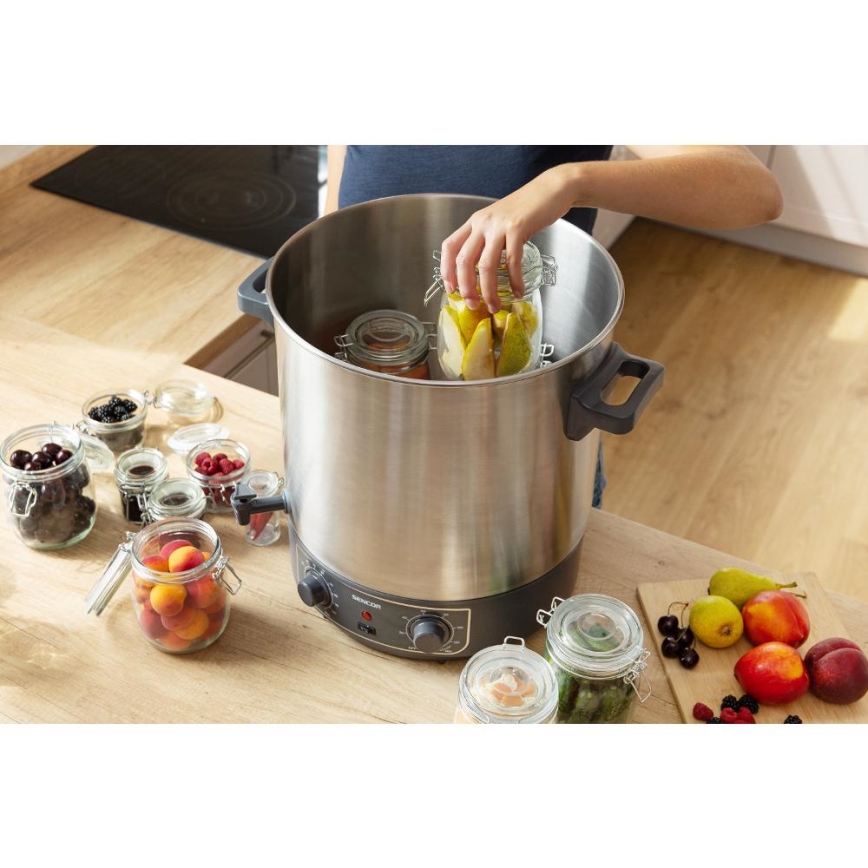 Sencor - Olla para conservas 27 l 1800 W/230 V acero inoxidable/gris