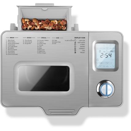 Sencor - Panificadora doméstica de pan 550W/230V cromo mate