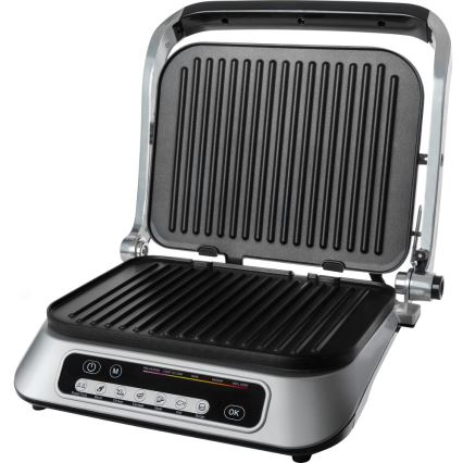 Sencor - Parrilla de contacto 2100W/230V cromo mate
