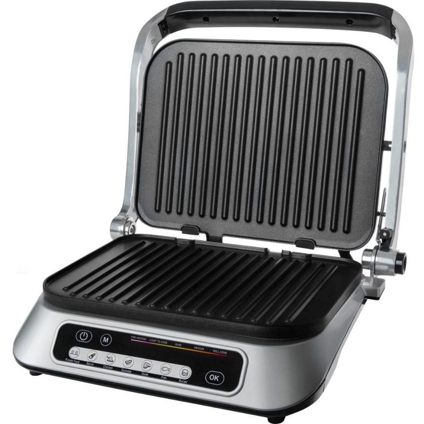 Sencor - Parrilla de contacto 2100W/230V cromo mate