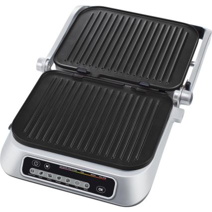 Sencor - Parrilla de contacto 2100W/230V cromo mate