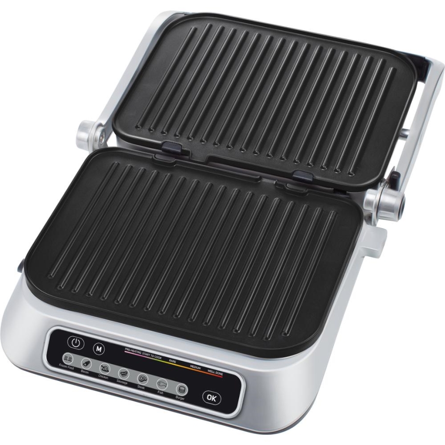Sencor - Parrilla de contacto 2100W/230V cromo mate