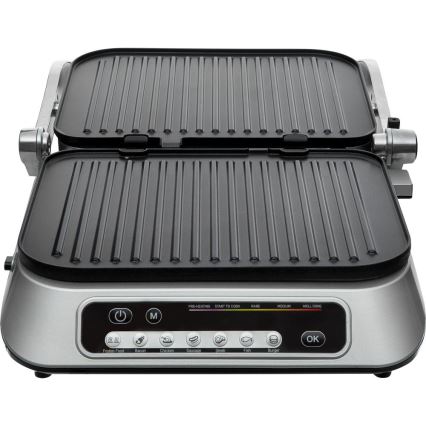 Sencor - Parrilla de contacto 2100W/230V cromo mate