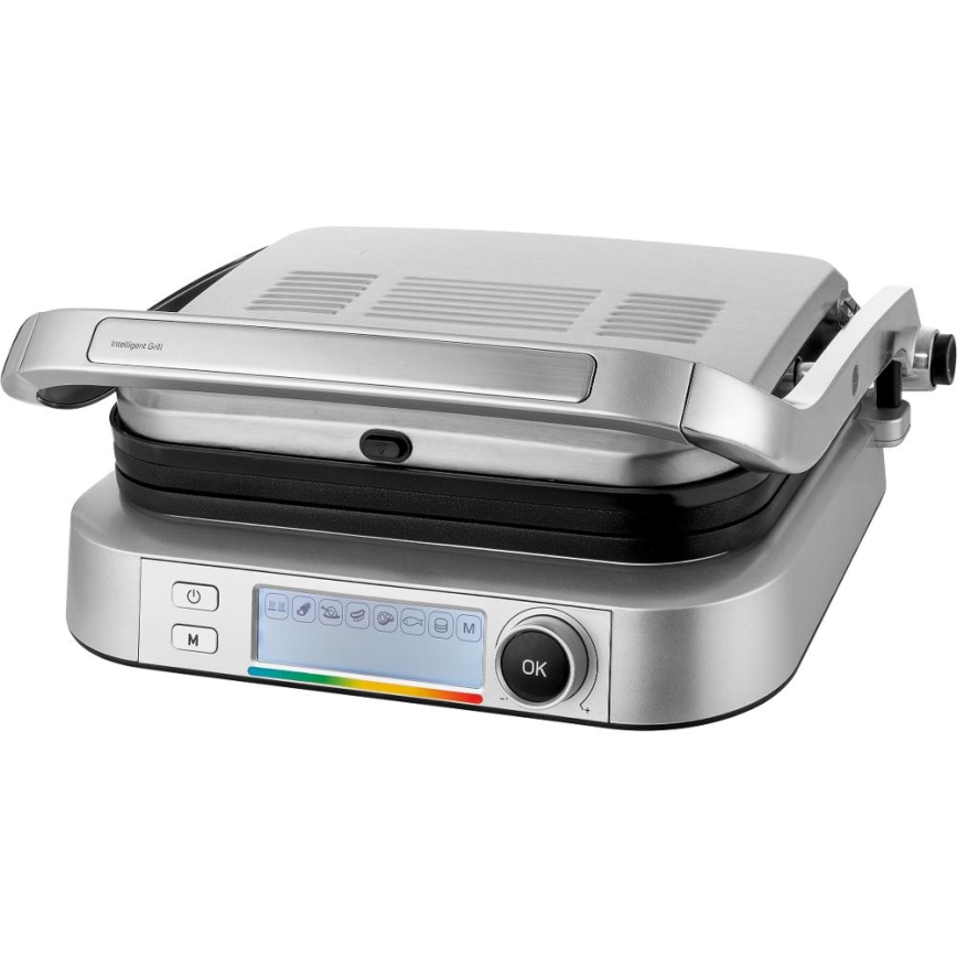 Sencor - Parrilla de contacto 2100W/230V cromo mate
