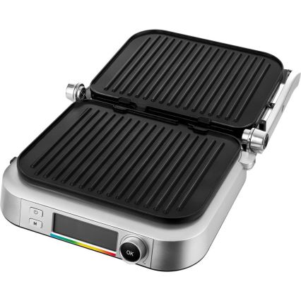 Sencor - Parrilla de contacto 2100W/230V cromo mate