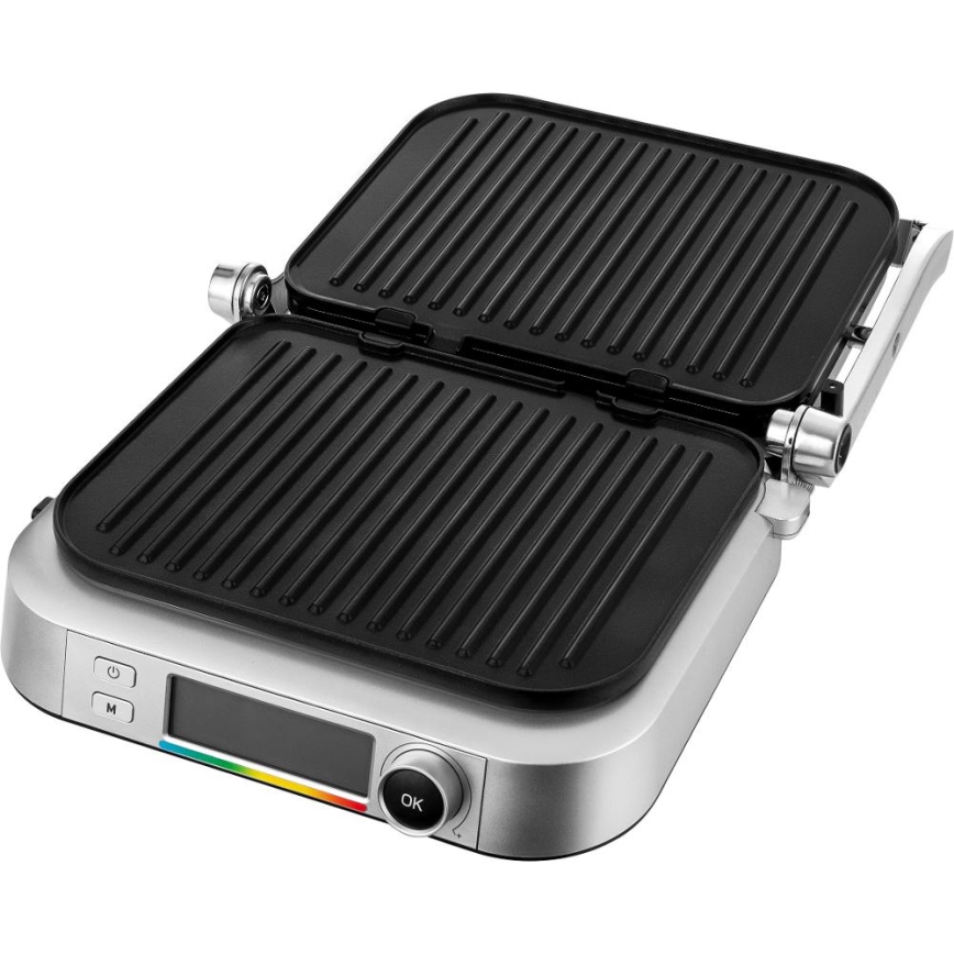 Sencor - Parrilla de contacto 2100W/230V cromo mate
