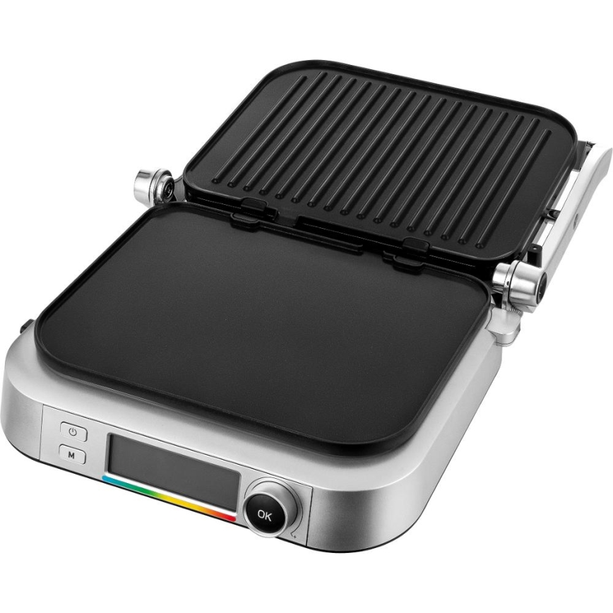 Sencor - Parrilla de contacto 2100W/230V cromo mate
