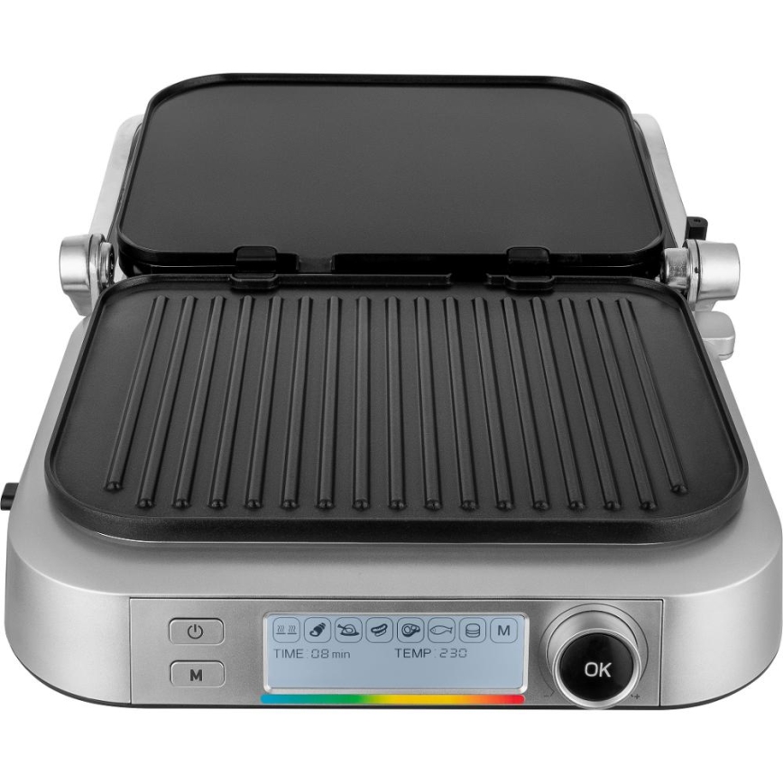 Sencor - Parrilla de contacto 2100W/230V cromo mate