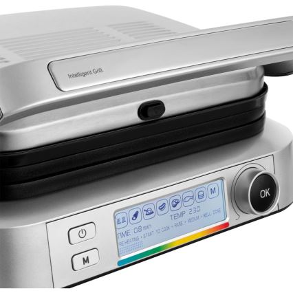 Sencor - Parrilla de contacto 2100W/230V cromo mate