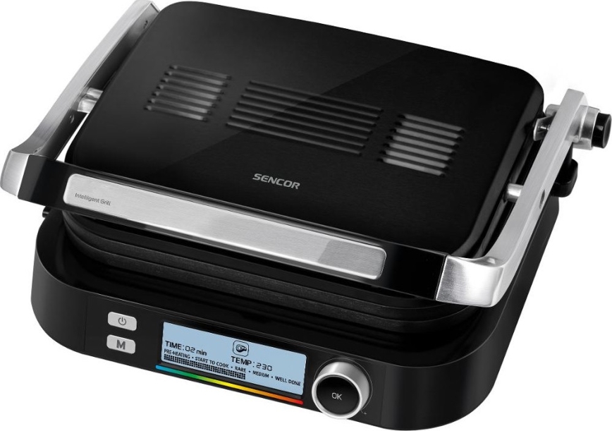 Sencor - Parrilla de contacto 2100W/230V negro
