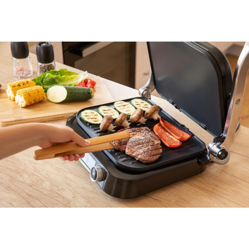 Sencor - Parrilla de contacto 2100W/230V negro