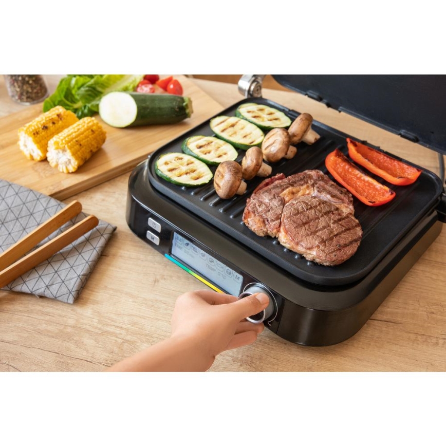 Sencor - Parrilla de contacto 2100W/230V negro