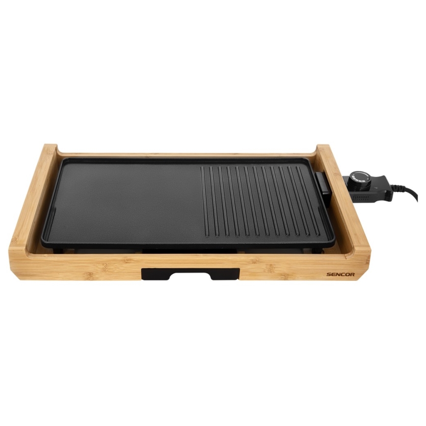 Sencor - Parrilla eléctrica de mesa 1800W/230V bambú