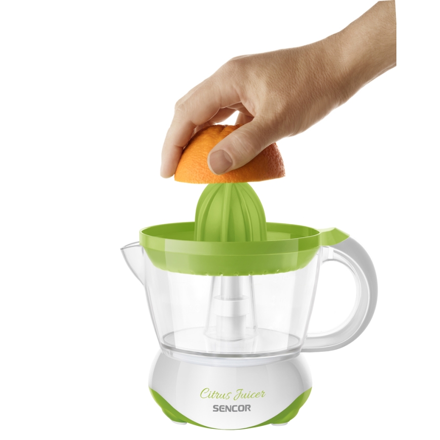 Sencor - Prensa eléctrica para cítricos 0,7 l 40W/230V blanco/verde