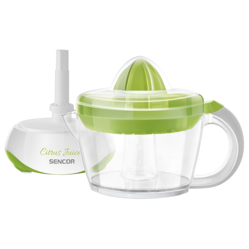 Sencor - Prensa eléctrica para cítricos 0,7 l 40W/230V blanco/verde