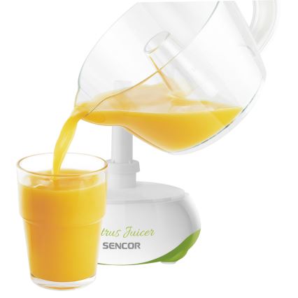 Sencor - Prensa eléctrica para cítricos 0,7 l 40W/230V blanco/verde