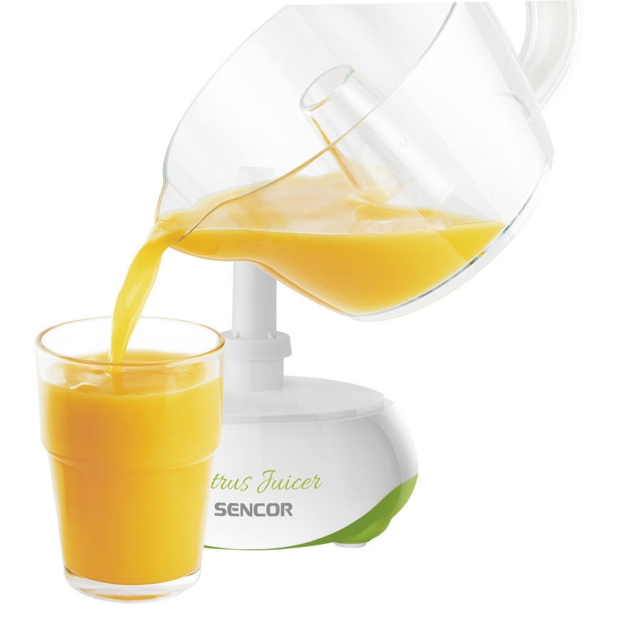 Sencor - Prensa eléctrica para cítricos 0,7 l 40W/230V blanco/verde