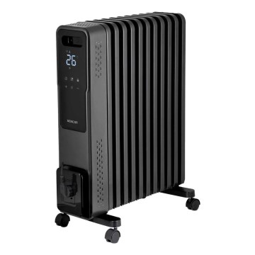 Sencor - Radiador de aceite con 11 aletas 1000/1200/2400W/230V Wi-Fi negro