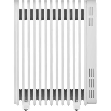Sencor - Radiador de aceite de 13 elementos 1000/2500W/230V blanco + mando a distancia