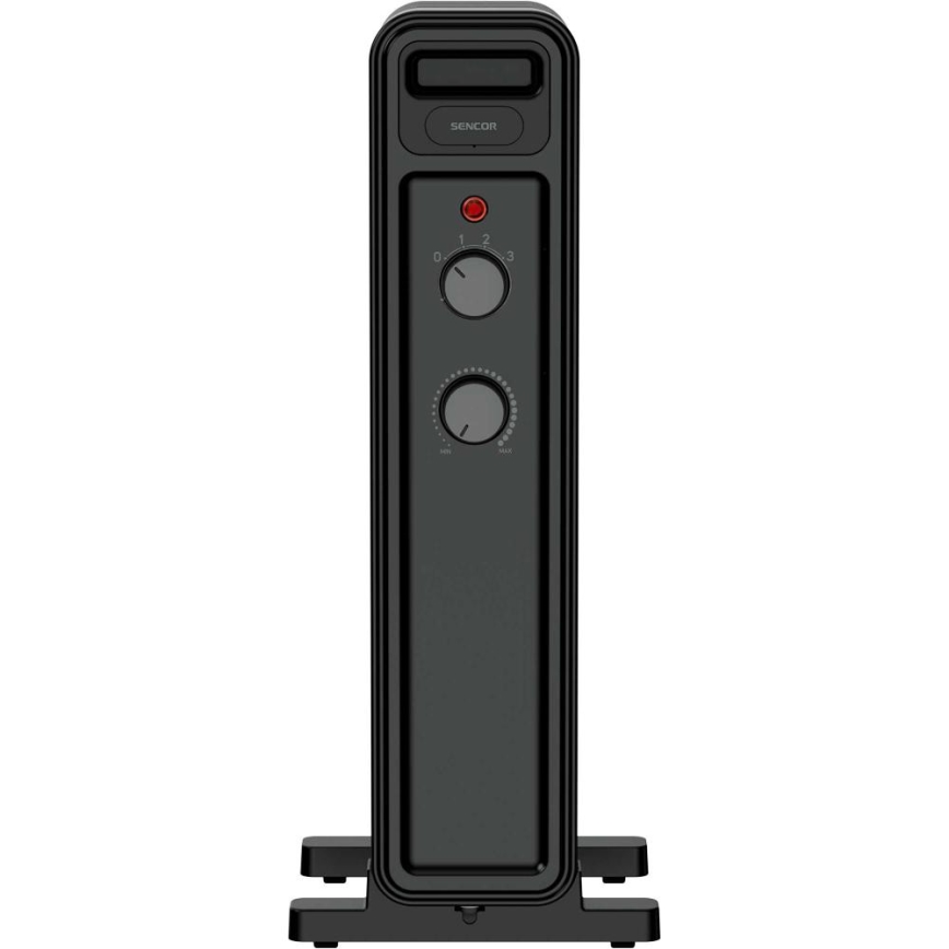 Sencor - Radiador de aceite con 7 elementos 600/900/1500W/230V negro
