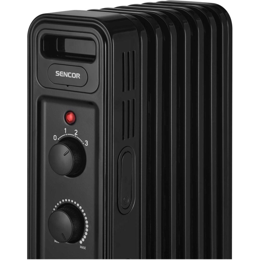 Sencor - Radiador de aceite con 7 elementos 600/900/1500W/230V negro