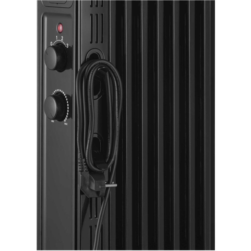 Sencor - Radiador de aceite con 7 elementos 600/900/1500W/230V negro