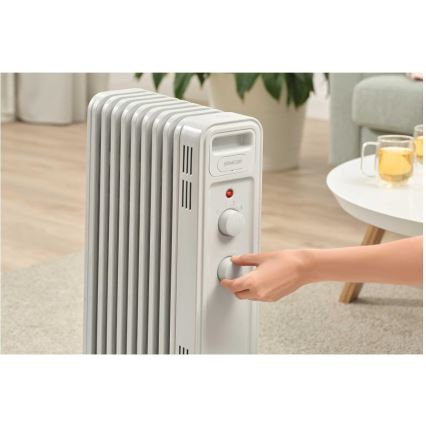 Sencor - Radiador de aceite con 9 aletas 800/1200/2000W/230V blanco