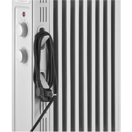 Sencor - Radiador de aceite con 9 aletas 800/1200/2000W/230V blanco