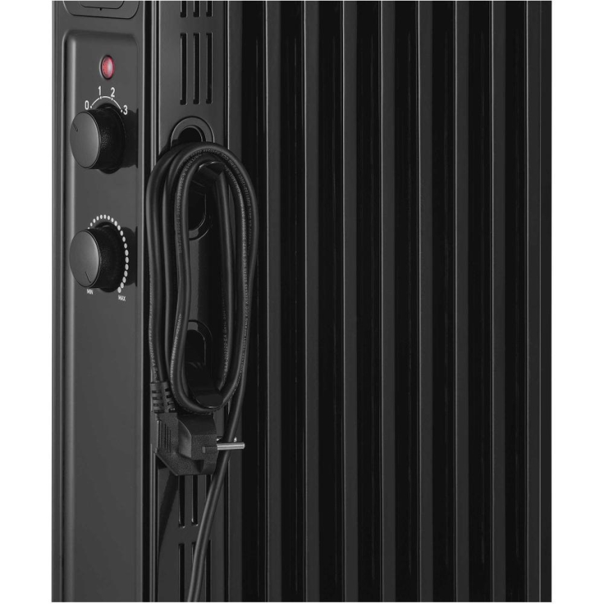 Sencor - Radiador de aceite con 9 secciones 800/1200/2000W/230V negro