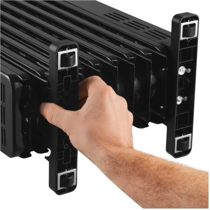 Sencor - Radiador de aceite con 9 secciones 800/1200/2000W/230V negro