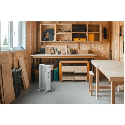 Sencor - Radiador de aceite de 7 aletas 600/900/1500 W/230 V blanco