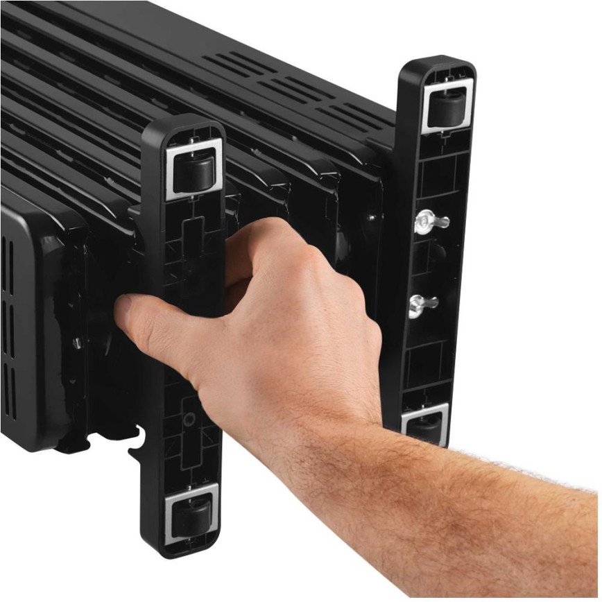 Sencor - Radiador de aceite de 7 elementos 600/900/1500W/230V negro