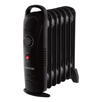 Sencor - Radiador de aceite de 7 elementos 700W/230V negro