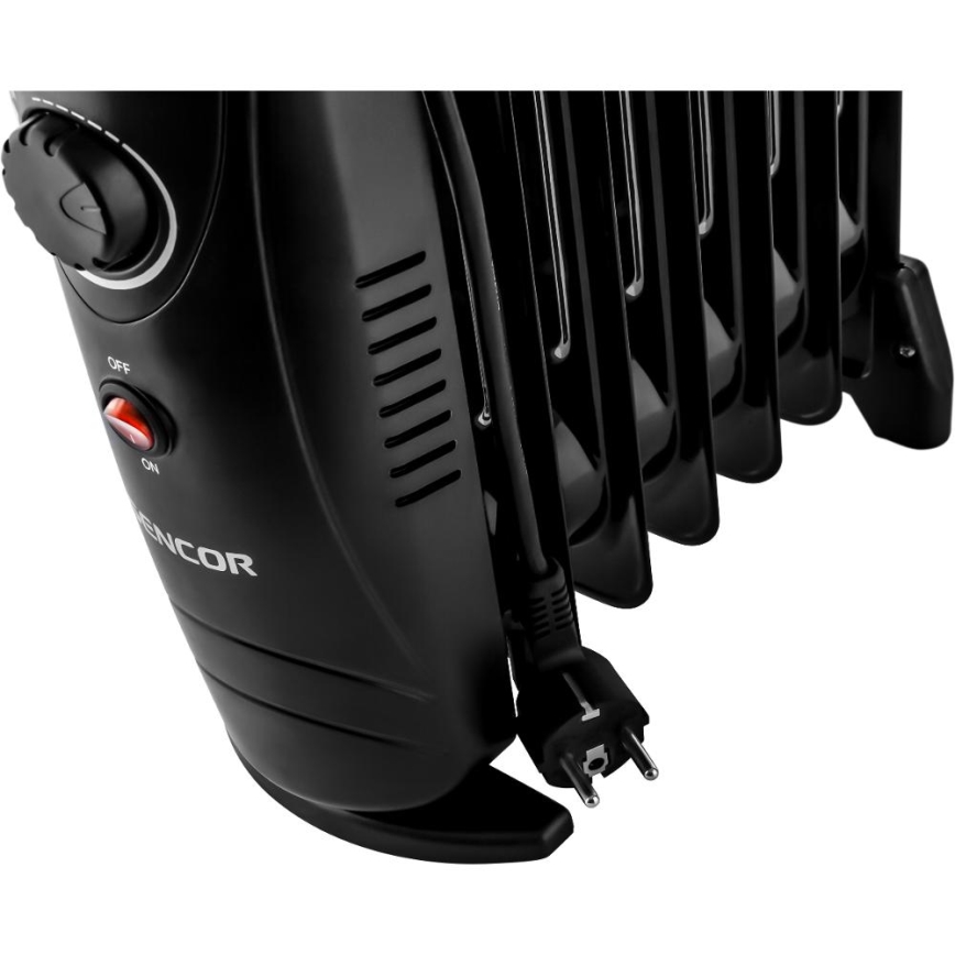 Sencor - Radiador de aceite de 7 elementos 700W/230V negro
