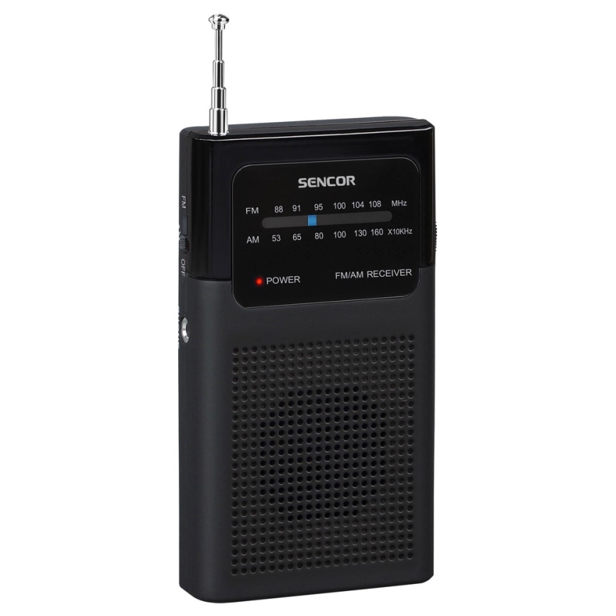 Sencor - Radio de bolsillo FM/AM 2xAAA