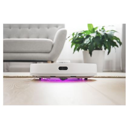 Sencor - Robot aspirador con mopa 2 en 1 50W/5000 mAh Wi-Fi blanco + control remoto
