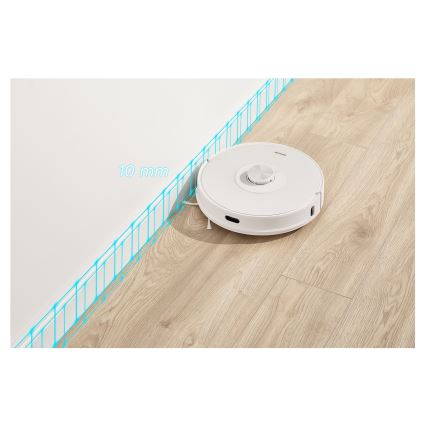 Sencor - Robot aspirador con mopa 2 en 1 50W/5000 mAh Wi-Fi blanco + control remoto