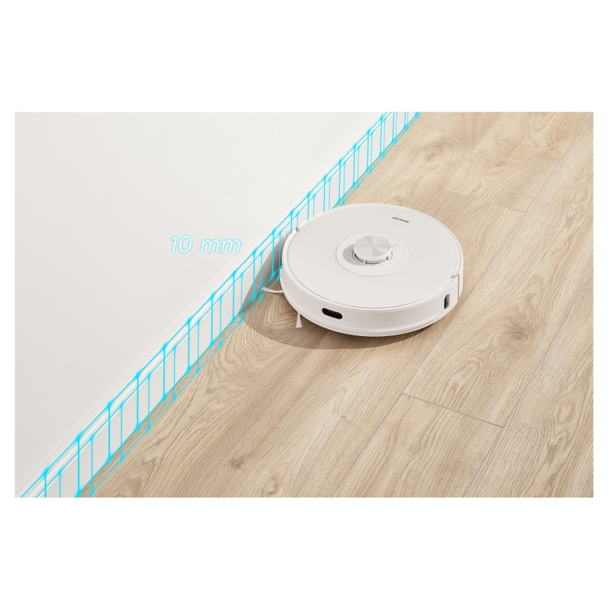 Sencor - Robot aspirador con mopa 2 en 1 50W/5000 mAh Wi-Fi blanco + control remoto