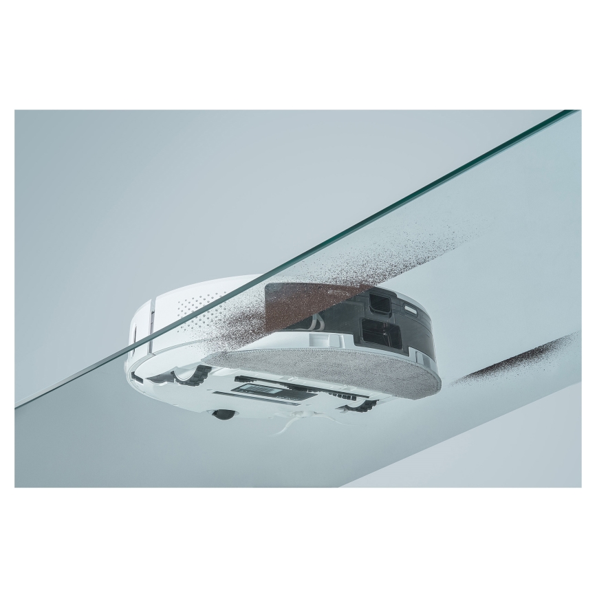 Sencor - Robot aspirador con mopa 2 en 1 50W/5000 mAh Wi-Fi blanco + control remoto