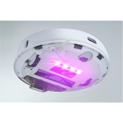 Sencor - Robot aspirador con mopa 2 en 1 50W/5000 mAh Wi-Fi blanco + control remoto