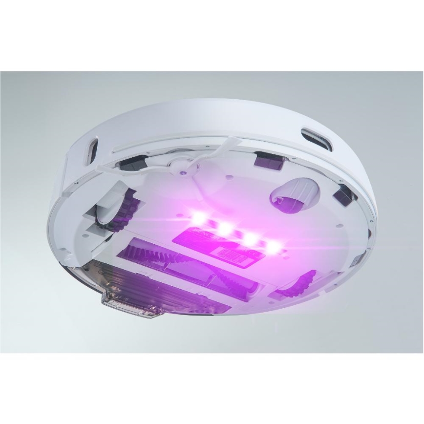 Sencor - Robot aspirador con mopa 2 en 1 50W/5000 mAh Wi-Fi blanco + control remoto